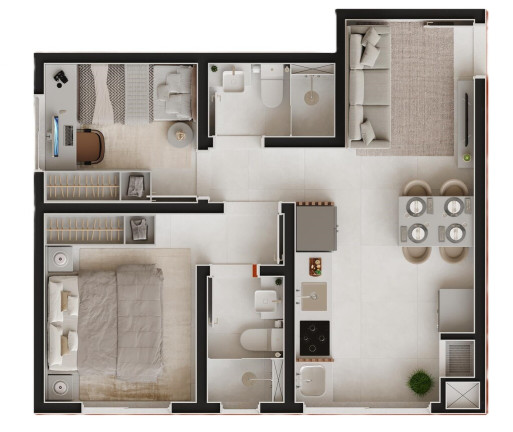 Imagem Apartamento com 2 Quartos à Venda, 42 m² em Hauer - Curitiba Imagem Apartamento com 2 Quartos à Venda, 42 m² em Hauer - Curitiba