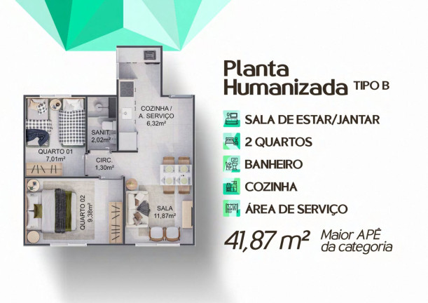 Imagem Apartamento com 2 Quartos à Venda, em Mangabeira - Feira De Santana Imagem Apartamento com 2 Quartos à Venda, em Mangabeira - Feira De Santana