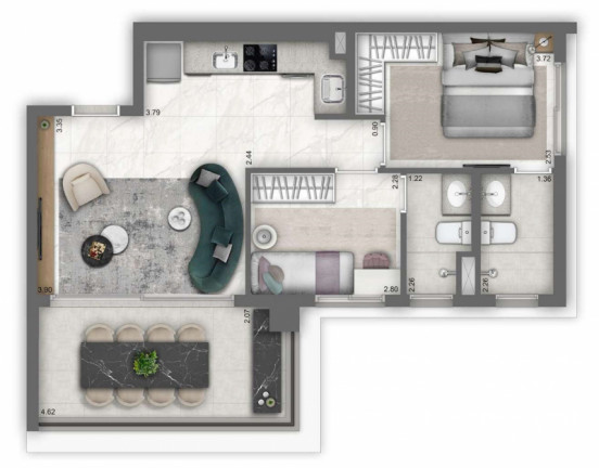 Imagem Apartamento com 2 Quartos à Venda, 61 m² em Moema - São Paulo Imagem Apartamento com 2 Quartos à Venda, 61 m² em Moema - São Paulo
