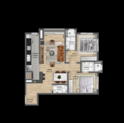 Imagem Apartamento com 2 Quartos à Venda, 74 m² em Floresta - Gramado Imagem Apartamento com 2 Quartos à Venda, 74 m² em Floresta - Gramado
