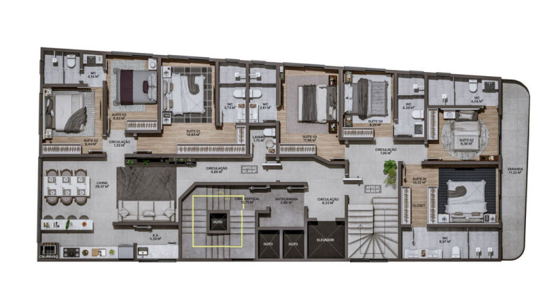 Imagem Apartamento com 3 Quartos à Venda, 92 m² em Praia Brava De Itajaí - Itajaí