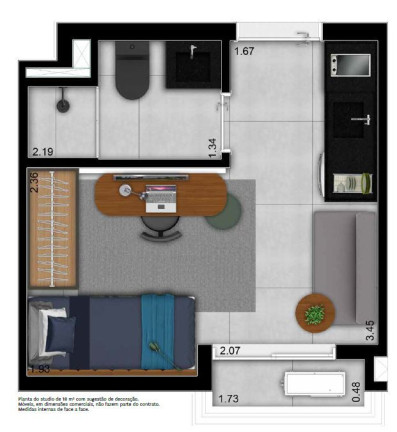 Imagem Studio com 1 Quarto à Venda, 17 m² em Perdizes - São Paulo Imagem Studio com 1 Quarto à Venda, 17 m² em Perdizes - São Paulo