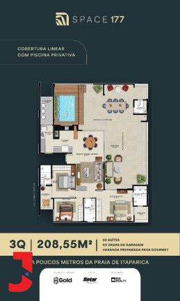 Imagem Apartamento com 3 Quartos à Venda,  em Praia De Itaparica - Vila Velha