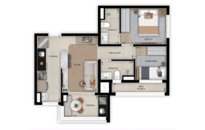 Imagem Apartamento com 2 Quartos à Venda, 56 m² em Alto Da Boa Vista - São Paulo Imagem Apartamento com 2 Quartos à Venda, 56 m² em Alto Da Boa Vista - São Paulo