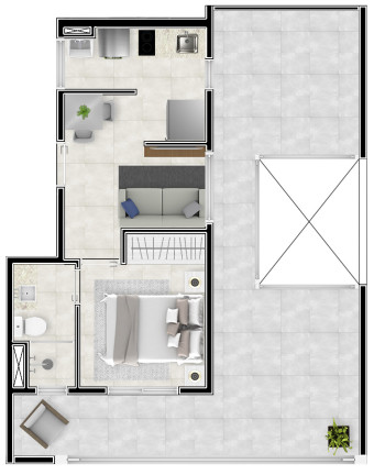Imagem Apartamento com 1 Quarto à Venda, 25 m² em Vila Sônia - São Paulo