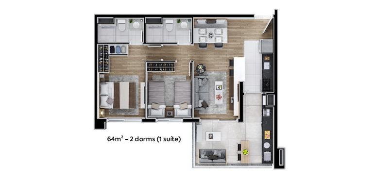 Imagem Apartamento com 2 Quartos à Venda, 64 m² em Paraíso - São Paulo Imagem Apartamento com 2 Quartos à Venda, 64 m² em Paraíso - São Paulo
