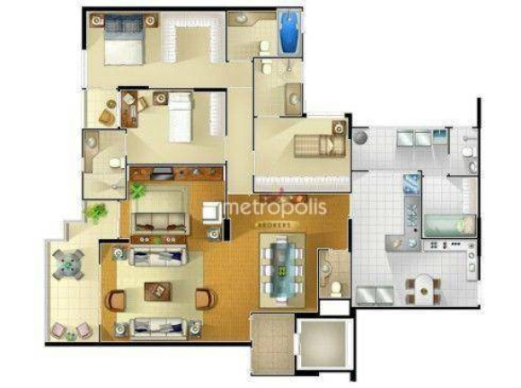 Imagem Apartamento com 3 Quartos à Venda ou Locação, 150 m² em Barcelona - São Caetano Do Sul