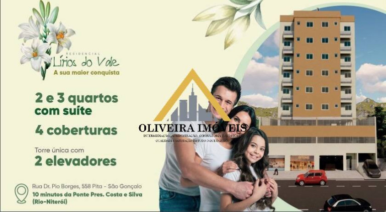 Imagem Apartamento com 3 Quartos à Venda,  em Pita - São Gonçalo