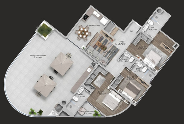 Imagem Cobertura com 3 Quartos à Venda, 136 m² em Praia Dos Amores - Balneário Camboriú