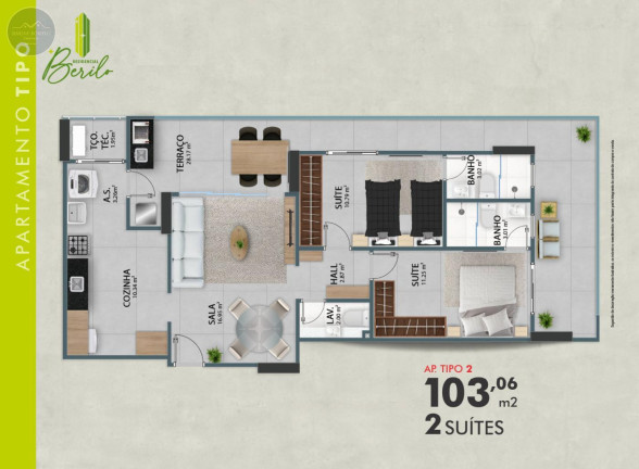 Imagem Apartamento com 2 Quartos à Venda, 90 m² em Guilhermina - Praia Grande