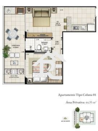 Imagem Apartamento com 1 Quarto à Venda, 44 m² em Piratininga - Niterói Imagem Apartamento com 1 Quarto à Venda, 44 m² em Piratininga - Niterói