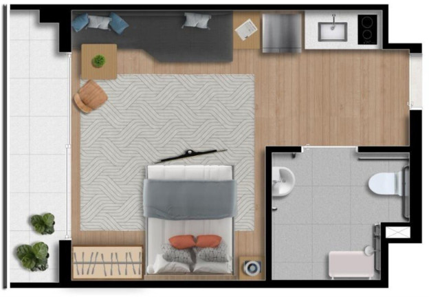 Imagem Imóvel com 1 Quarto à Venda, 32 m² em Santo Amaro - São Paulo