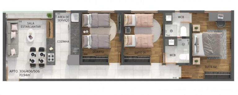 Imagem Apartamento com 3 Quartos à Venda, 60 m² em Cabo Branco - João Pessoa Imagem Apartamento com 3 Quartos à Venda, 60 m² em Cabo Branco - João Pessoa