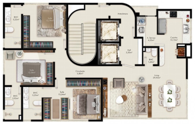 Imagem Imóvel com 3 Quartos à Venda, 125 m² em Centro - Balneário Camboriú Imagem Imóvel com 3 Quartos à Venda, 125 m² em Centro - Balneário Camboriú