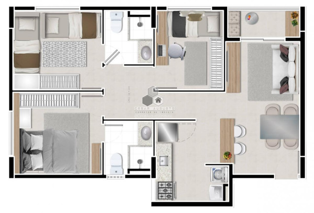 Imagem Apartamento com 3 Quartos à Venda, 50 m² em José De Alencar - Fortaleza Imagem Apartamento com 3 Quartos à Venda, 50 m² em José De Alencar - Fortaleza