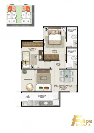 Imagem Imóvel com 2 Quartos à Venda, 55 m² em Praia De Itaparica - Vila Velha