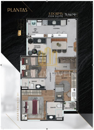 Imagem Apartamento com 3 Quartos à Venda, 70 m² em Jardim Oriente - São José Dos Campos