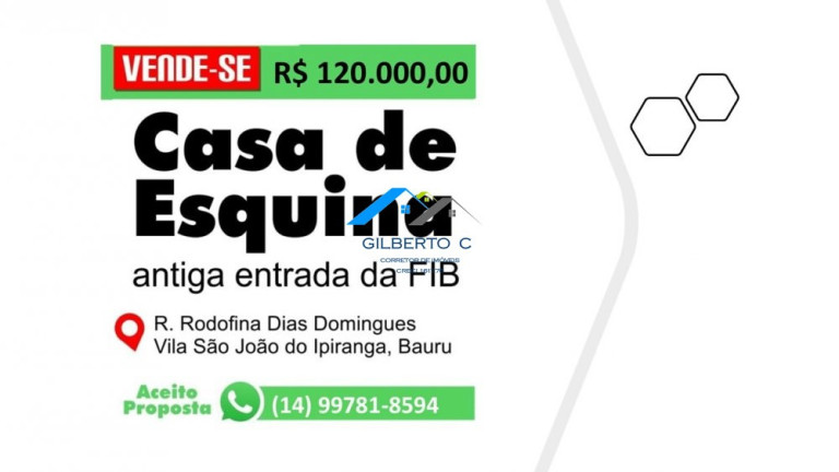 Imagem Casa com 1 Quarto à Venda, 147 m² em Vila São João Do Ipiranga - Bauru