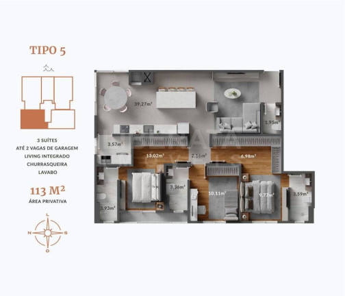 Imagem Apartamento com 1 Quarto à Venda, 114 m² em Centro - Navegantes