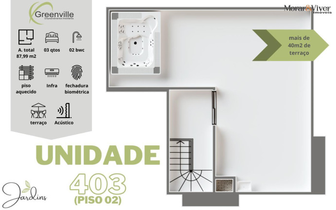 Imagem Apartamento com 3 Quartos à Venda, 72 m² em Cidade Jardim - São José Dos Pinhais