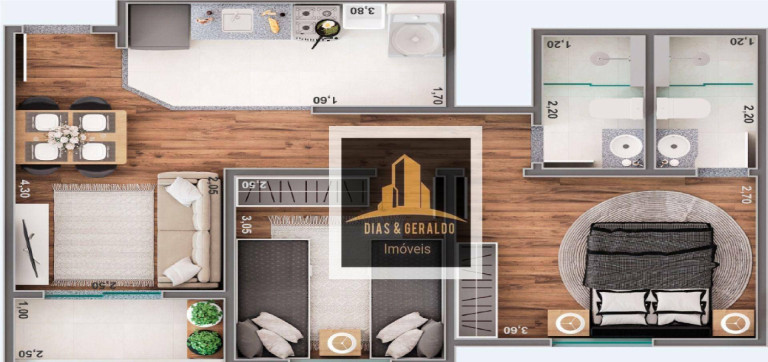 Imagem Apartamento com 2 Quartos à Venda, 51 m² em Parque Residencial Flamboyant - São José Dos Campos Imagem Apartamento com 2 Quartos à Venda, 51 m² em Parque Residencial Flamboyant - São José Dos Campos