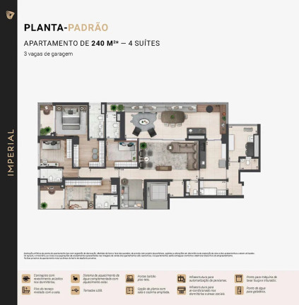 Imagem Apartamento com 3 Quartos à Venda, 218 m² em Parque Global - São Paulo Imagem Apartamento com 3 Quartos à Venda, 218 m² em Parque Global - São Paulo