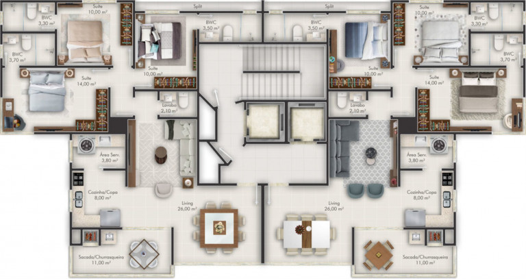 Imagem Imóvel com 3 Quartos à Venda, 114 m² em Meia Praia - Itapema Imagem Imóvel com 3 Quartos à Venda, 114 m² em Meia Praia - Itapema