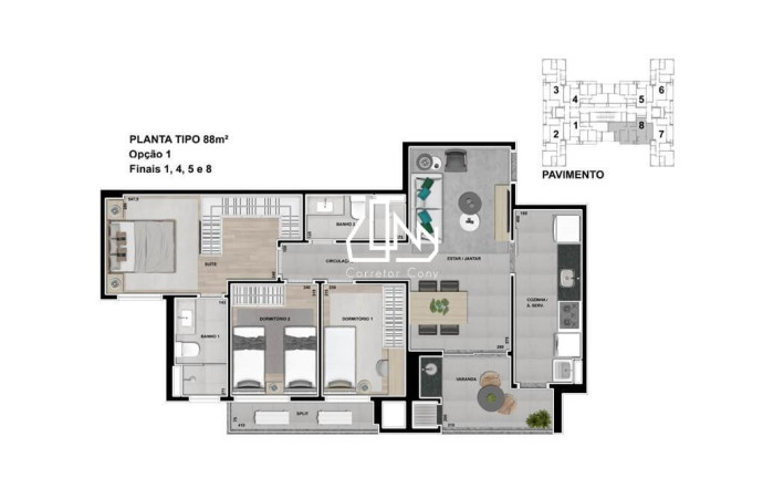 Imagem Apartamento com 3 Quartos à Venda, 88 m² em Jardim Cuiaba - Cuiabá