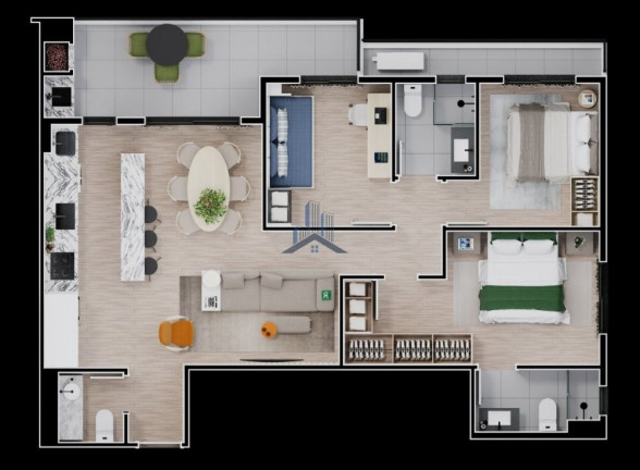 Imagem Apartamento com 2 Quartos à Venda, 73 m² em Costa E Silva - Joinville