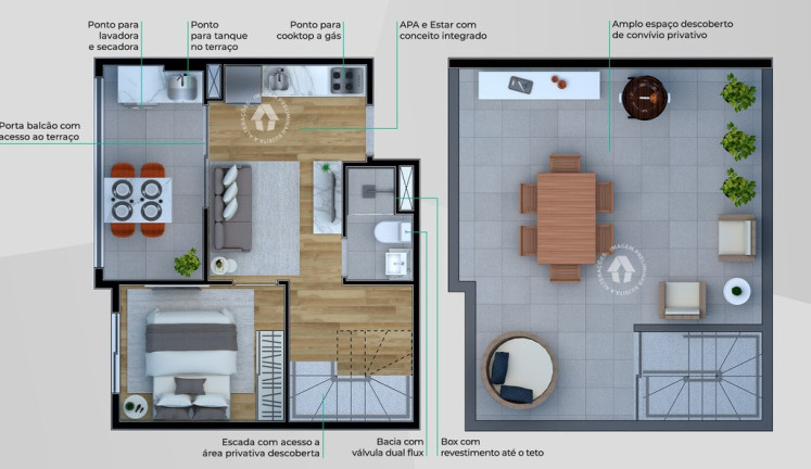 Imagem Cobertura com 1 Quarto à Venda, 67 m² em Jardim Sabará - São Paulo Imagem Cobertura com 1 Quarto à Venda, 67 m² em Jardim Sabará - São Paulo