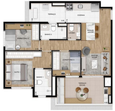 Imagem Apartamento com 2 Quartos à Venda, 63 m² em Vila Cruzeiro - São Paulo