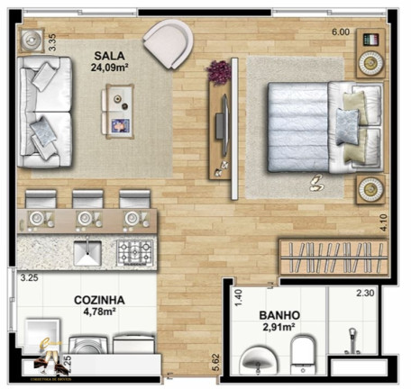 Imagem Apartamento com 1 Quarto à Venda, 35 m² em Jardim Stella - Santo André Imagem Apartamento com 1 Quarto à Venda, 35 m² em Jardim Stella - Santo André