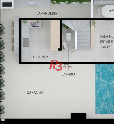 Imagem Casa com 3 Quartos à Venda, 260 m² em Campo Grande - Santos Imagem Casa com 3 Quartos à Venda, 260 m² em Campo Grande - Santos