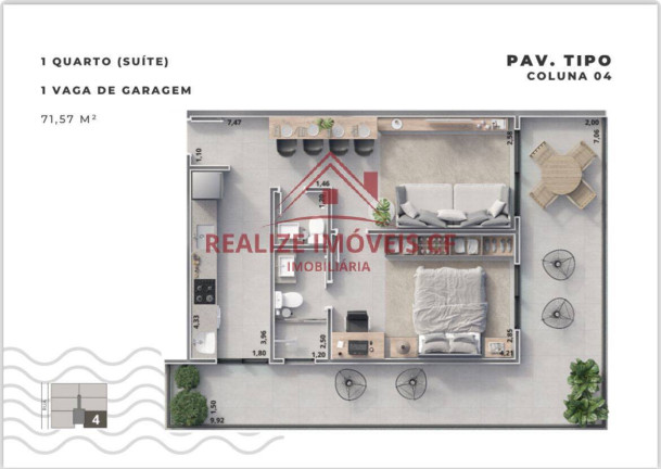 Imagem Apartamento com 1 Quarto à Venda, 61 m² em Braga - Cabo Frio