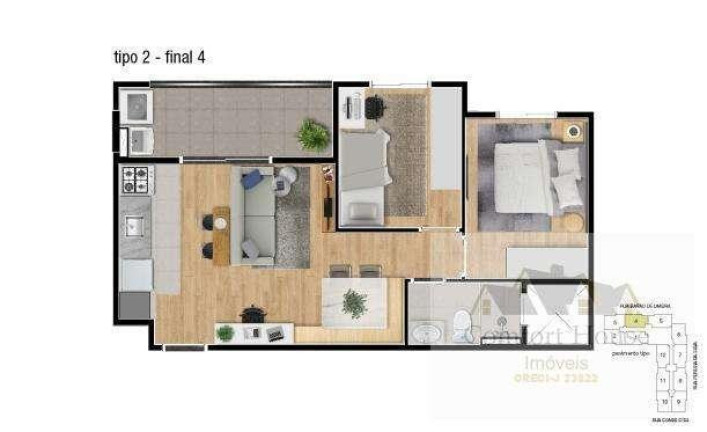 Imagem Apartamento com 2 Quartos à Venda, 46 m² em Vila América - Santo André Imagem Apartamento com 2 Quartos à Venda, 46 m² em Vila América - Santo André