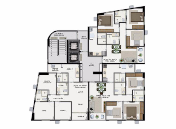 Imagem Apartamento com 3 Quartos à Venda, 59 m² em Boa Viagem - Recife Imagem Apartamento com 3 Quartos à Venda, 59 m² em Boa Viagem - Recife
