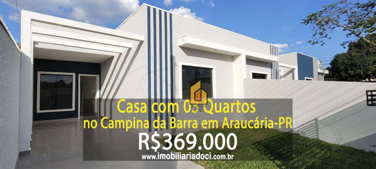 Imagem Casa com 3 Quartos à Venda, 66 m² em Campina Da Barra - Araucária