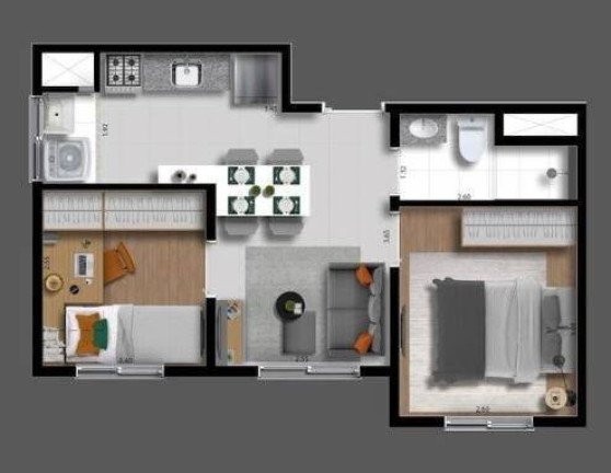 Apartamento com 2 Quartos à Venda, 32 m² em Barra Funda - São Paulo