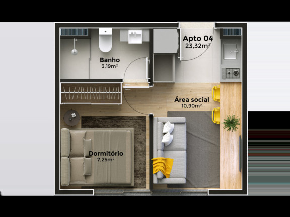 Imagem Imóvel com 1 Quarto à Venda, 20 m² em Glória - Porto Alegre Imagem Imóvel com 1 Quarto à Venda, 20 m² em Glória - Porto Alegre