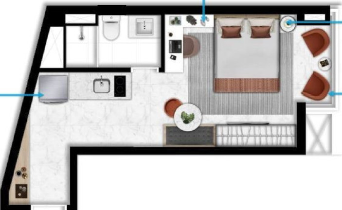Foto do imóvel Studio com 1 Quarto à Venda, 22 m² em Paraíso - São Paulo
