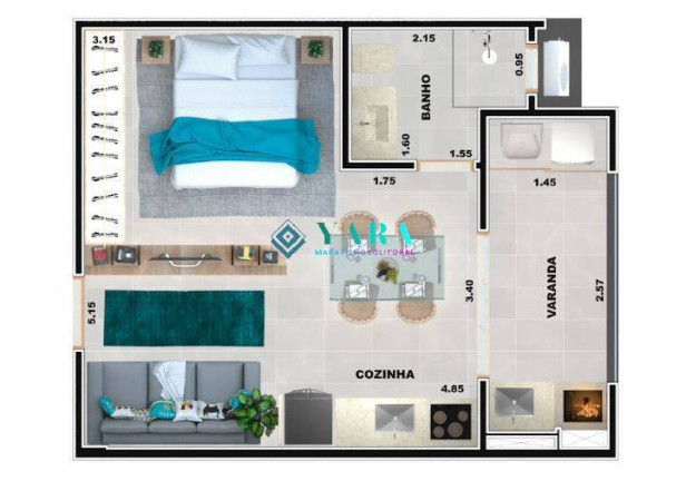 Imagem Apartamento com 1 Quarto à Venda, 45 m² em Praia Grande - Ubatuba