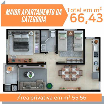 Imagem Apartamento com 2 Quartos à Venda, 55 m² em Itaipava - Itajaí Imagem Apartamento com 2 Quartos à Venda, 55 m² em Itaipava - Itajaí