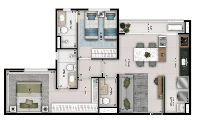 Imagem Apartamento com 3 Quartos à Venda, 97 m² em Setor Bueno - Goiânia Imagem Apartamento com 3 Quartos à Venda, 97 m² em Setor Bueno - Goiânia