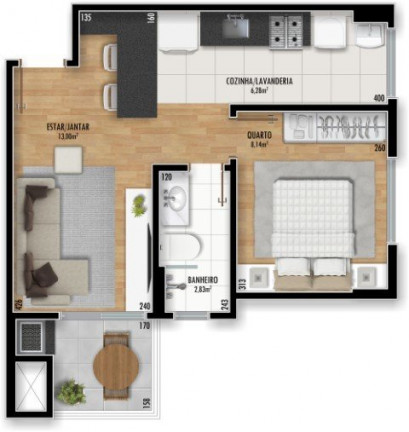 Imagem Apartamento com 1 Quarto à Venda, 34 m² em Rebouças - Curitiba Imagem Apartamento com 1 Quarto à Venda, 34 m² em Rebouças - Curitiba