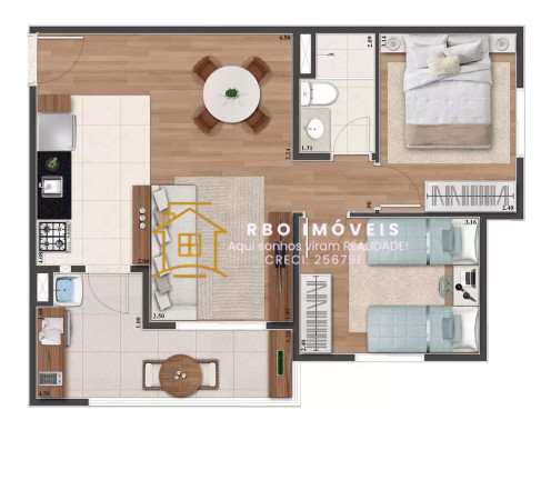 Imagem Apartamento com 2 Quartos à Venda, 53 m² em Aldeia - Barueri Imagem Apartamento com 2 Quartos à Venda, 53 m² em Aldeia - Barueri