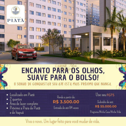 Imagem Apartamento com 2 Quartos à Venda, 38 m² em Piatã - Salvador Imagem Apartamento com 2 Quartos à Venda, 38 m² em Piatã - Salvador