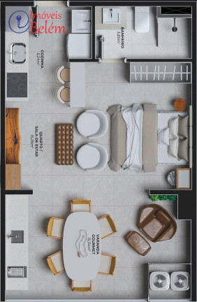 Imagem Apartamento com 1 Quarto à Venda, 39 m² em Umarizal - Belém Imagem Apartamento com 1 Quarto à Venda, 39 m² em Umarizal - Belém