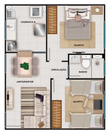 Imagem Imóvel com 2 Quartos à Venda, 40 m² em Jardim Alvorada - Nova Iguaçu