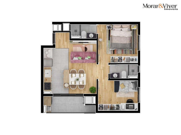 Imagem Apartamento com 1 Quarto à Venda, 39 m² em água Verde - Curitiba