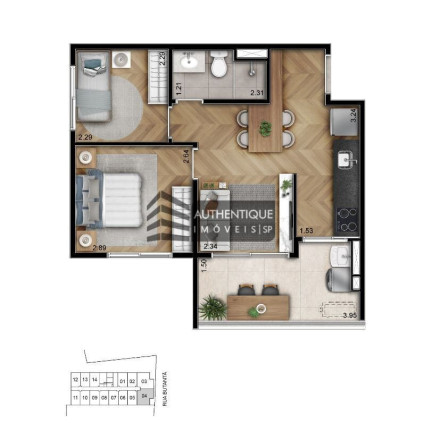 Imagem Apartamento com 2 Quartos à Venda, 43 m² em Pinheiros - São Paulo Imagem Apartamento com 2 Quartos à Venda, 43 m² em Pinheiros - São Paulo